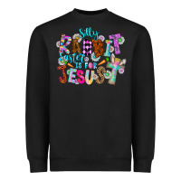 Black Silly Rabbit Easter Is For Jesus Heavyweight Sweatshirt - CowhideDigitalArt