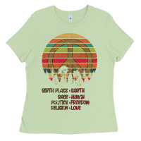 Matcha Birthplace Earth Race Human Peace Sign Hippie Ladies Tee - Bettercallsaul