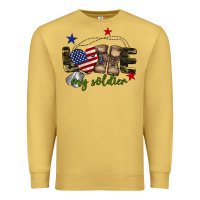 Antique Gold Love My Soldier Premium Sweatshirt - BarkalooDesign