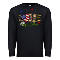 Black Love My Soldier Premium Sweatshirt - BarkalooDesign