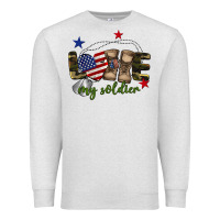 Oatmeal Heather Love My Soldier Premium Sweatshirt - BarkalooDesign