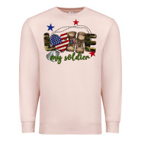 Pale Pink Love My Soldier Premium Sweatshirt - BarkalooDesign