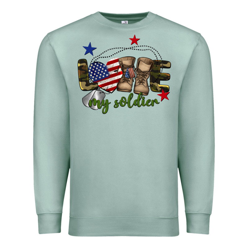 Love My Soldier Premium Sweatshirt by BarkalooDesign | Teevron