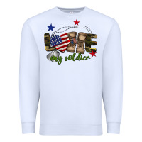 White Love My Soldier Premium Sweatshirt - BarkalooDesign