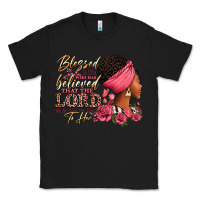Black Blessed is she who has believed afro woman Classic Tee - RanaPortraitStore
