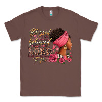 Chestnut Blessed is she who has believed afro woman Classic Tee - RanaPortraitStore