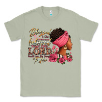 Matcha Blessed is she who has believed afro woman Classic Tee - RanaPortraitStore