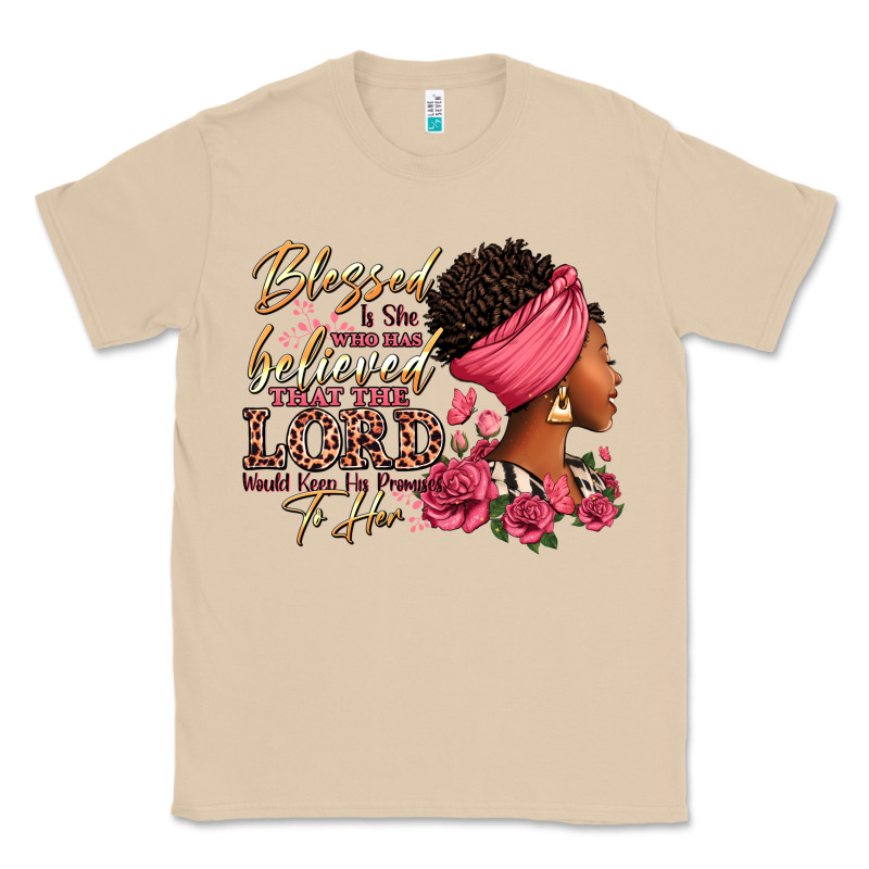 Blessed Is She Who Has Believed Afro Woman Classic Tee by RanaPortraitStore | Teevron