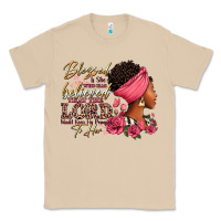 Mushroom Blessed is she who has believed afro woman Classic Tee - RanaPortraitStore