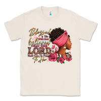 Natural Blessed is she who has believed afro woman Classic Tee - RanaPortraitStore