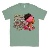 Sage Blessed is she who has believed afro woman Classic Tee - RanaPortraitStore
