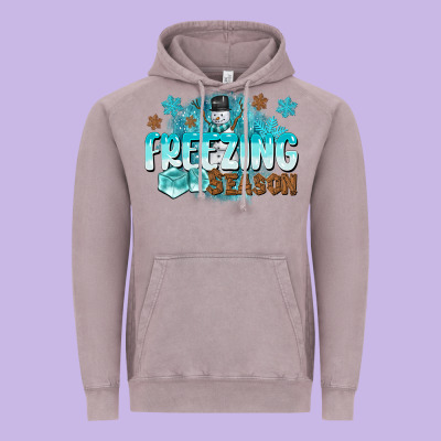 Freezing Season Vintage Hoodie Designed By Cowgirlartshop