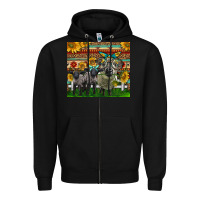 Black Western Cute Hampshire Sheep Family Zipper Hoodie - LillyAllenDesigns