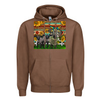 Chestnut Western Cute Hampshire Sheep Family Zipper Hoodie - LillyAllenDesigns
