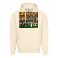 Sandshell Western Cute Hampshire Sheep Family Zipper Hoodie - LillyAllenDesigns
