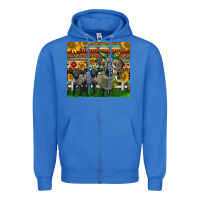 True Royal Western Cute Hampshire Sheep Family Zipper Hoodie - LillyAllenDesigns