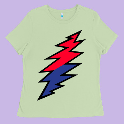 Lazy Lightning Bolt Ladies Tee Designed By Inspiradesign