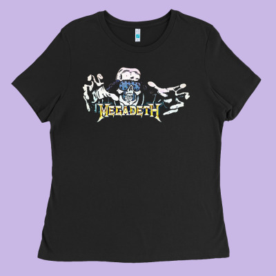 Megadeath Caught Ladies Tee Designed By Inspiradesign