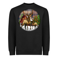 Elk Buck Deer Christmas Heavyweight Sweatshirt | Teevron