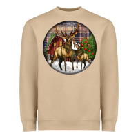 Mushroom elk buck deer christmas Heavyweight Sweatshirt - LillyAllenDesigns