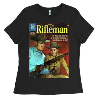 Black The Rifleman Retro Western Ladies Tee - ArtChic