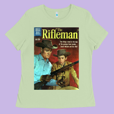 The Rifleman Retro Western Ladies Tee Designed By Artchic