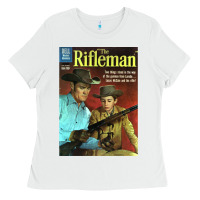 White The Rifleman Retro Western Ladies Tee - ArtChic