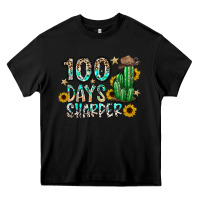 Black 100 days sharfer Heavy Core Tee - SublimationCraftShop