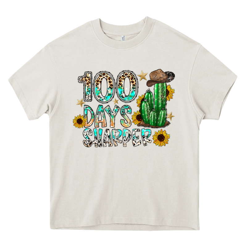 100 Days Sharfer Heavy Core Tee by SublimationCraftShop | Teevron