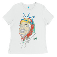 White animated bobby lee tiger belly Ladies Tee - ArtChic