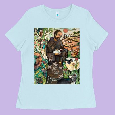 Saint Francis Ladies Tee Designed By Artchic