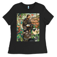 Black saint francis Ladies Tee - ArtChic
