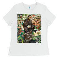 White saint francis Ladies Tee - ArtChic