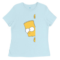 Baby Blue simpsons Ladies Tee - ArtChic