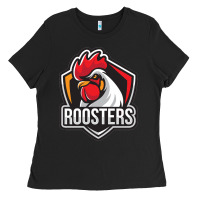 Black rooster art Ladies Tee - ArtChic