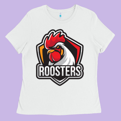 Rooster Art Ladies Tee Designed By Artchic