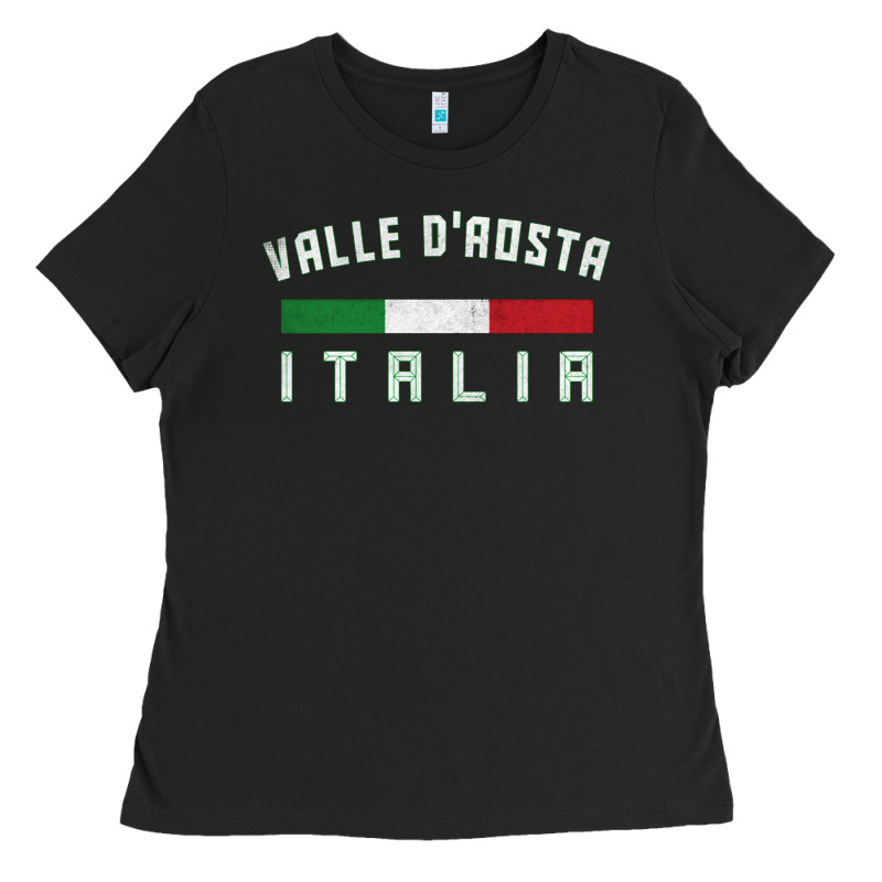 Valle D'aosta Italia Italy Region Typography Design Ladies Tee by ArtChic | Teevron