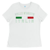 White valle d'aosta italia italy region typography design Ladies Tee - ArtChic