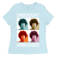 Baby Blue unbought unbossed shirley chisholm retro vintage gift long sleeve t sh Ladies Tee - ArtChic