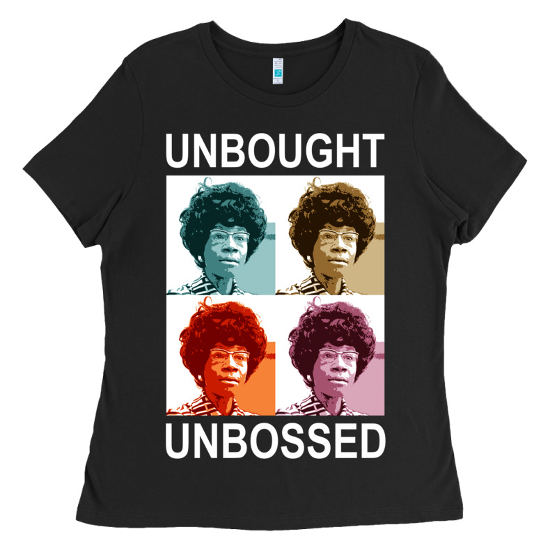 Unbought Unbossed Shirley Chisholm Retro Vintage Gift Long Sleeve T Sh Ladies Tee by ArtChic | Teevron