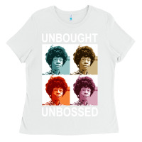 White unbought unbossed shirley chisholm retro vintage gift long sleeve t sh Ladies Tee - ArtChic