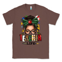 Chestnut teacher life afro messy bun Classic Tee - texasbilliewilder
