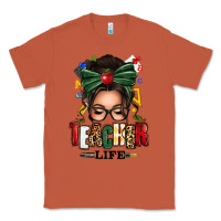 Copper teacher life afro messy bun Classic Tee - texasbilliewilder