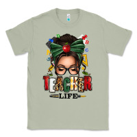 Matcha teacher life afro messy bun Classic Tee - texasbilliewilder