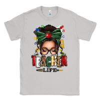 Moon Dust teacher life afro messy bun Classic Tee - texasbilliewilder