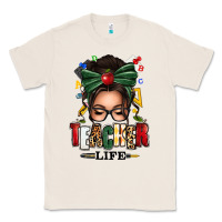 Natural teacher life afro messy bun Classic Tee - texasbilliewilder