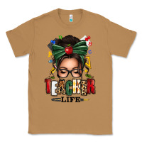 Toasted Coconut teacher life afro messy bun Classic Tee - texasbilliewilder