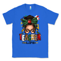 True Royal teacher life afro messy bun Classic Tee - texasbilliewilder