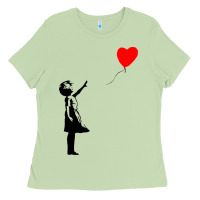 Matcha banksy girl with balloon Ladies Tee - ArtChic