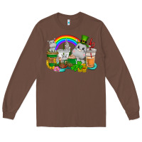 Chestnut St. Patrick's Hippopotamus coffee cups Long Sleeve Tee - CowGirlArtShop